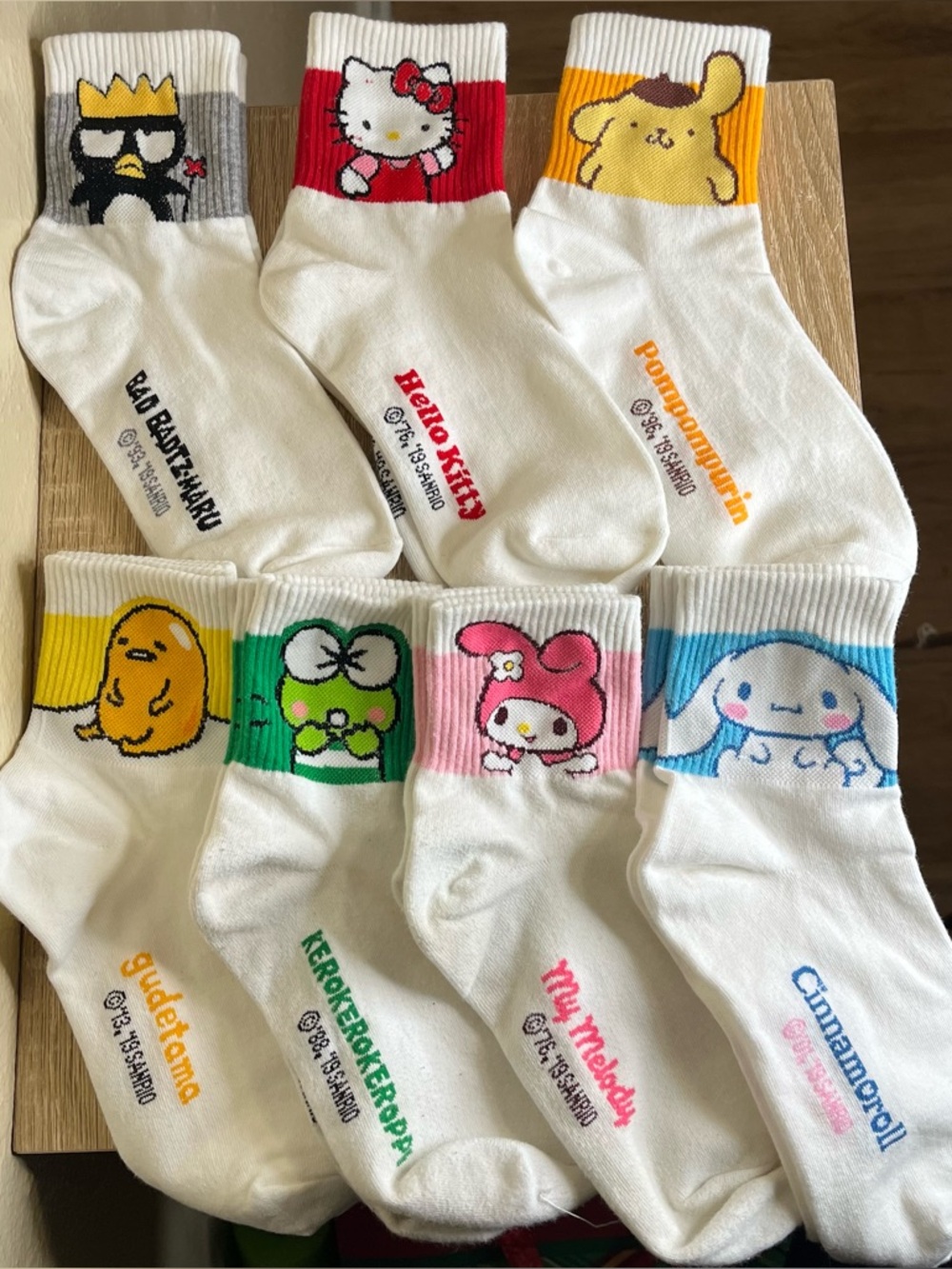 Sanrio Hello Kitty & Friends Women’s 7 Pack Crew Socks, Lightweight Breathable
